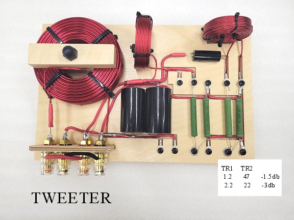 Speaker crossover network wiring detail